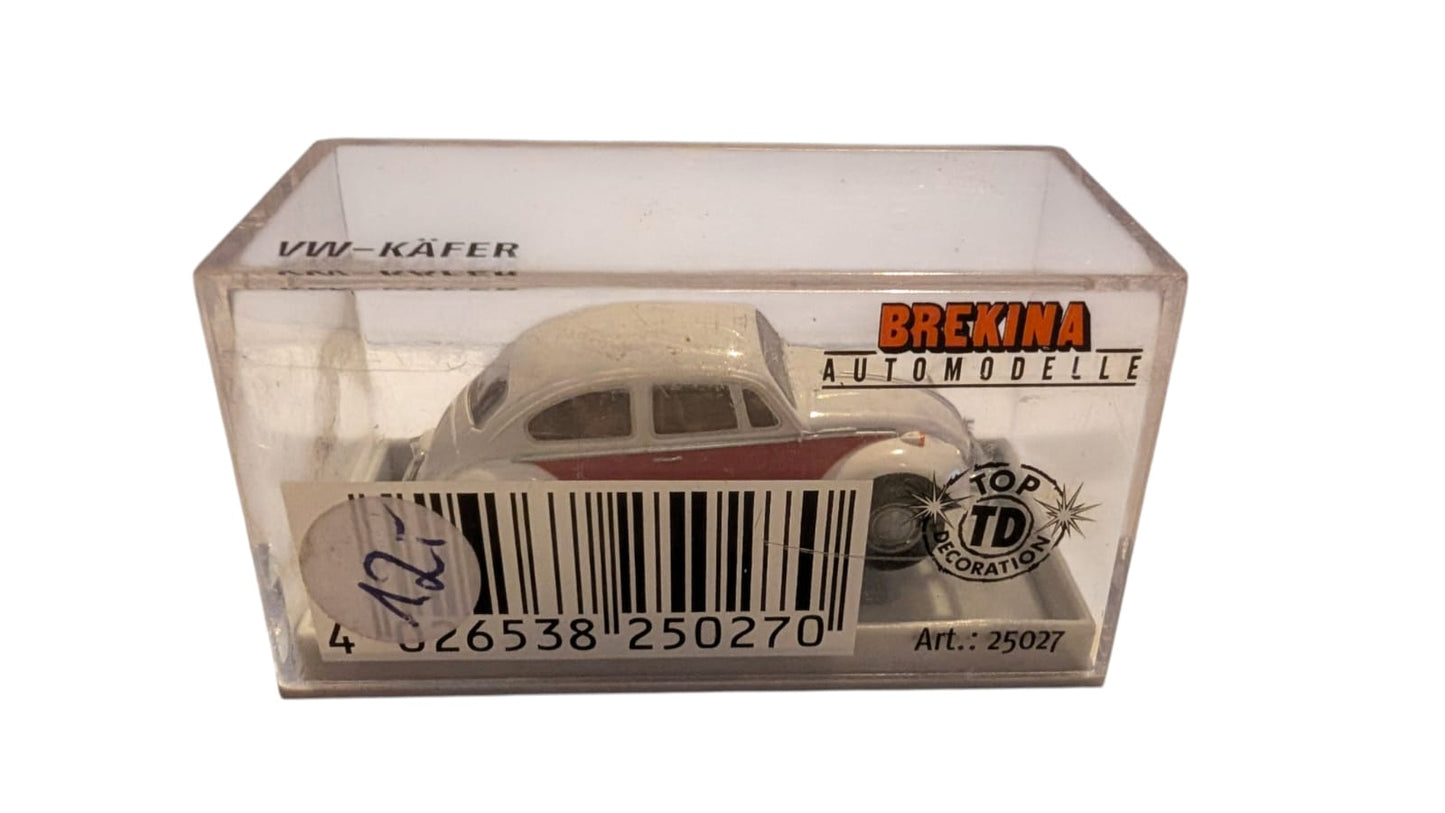 Brekina VW Käfer Rot Weiß 1:87 H0 Art. 25027 mit OVP Sammlermodell