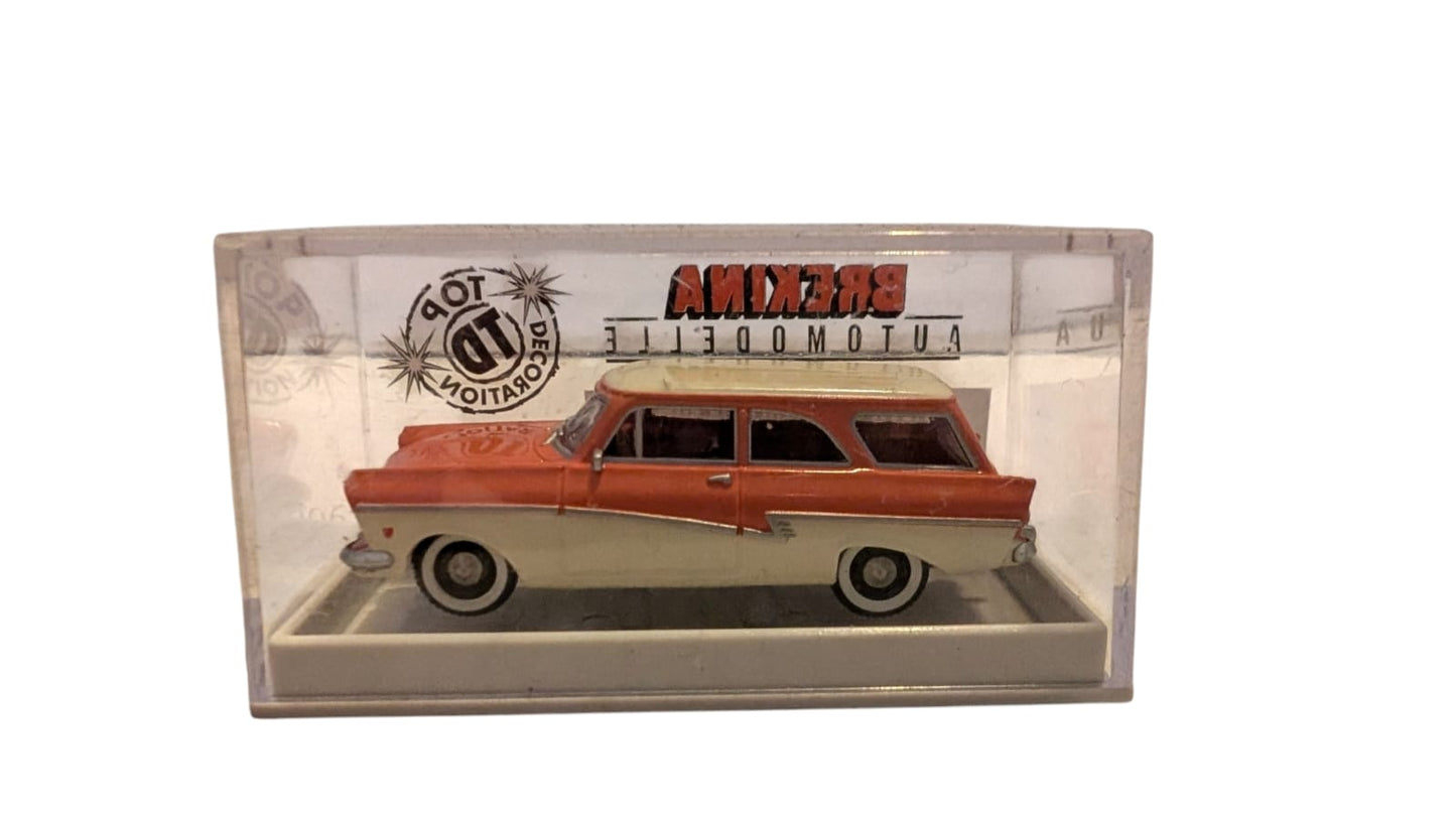 Brekina Ford Taunus 17M Kombi de Luxe Rot Weiß 1:87 H0 Art. 19062 mit OVP