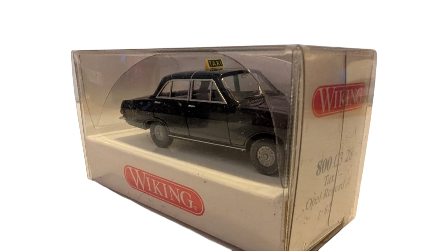 Wiking Taxi Opel Rekord A 1:87 H0 Schwarz mit OVP Art. 8000328 Sammlermodell