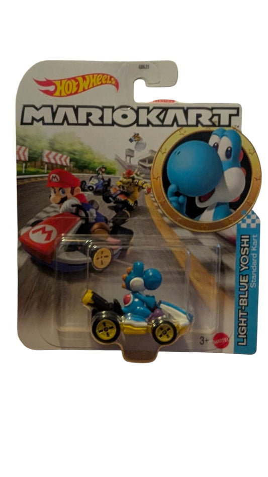 Hot Wheels Mario Kart Light-Blue Yoshi Standard Kart Nintendo OVP