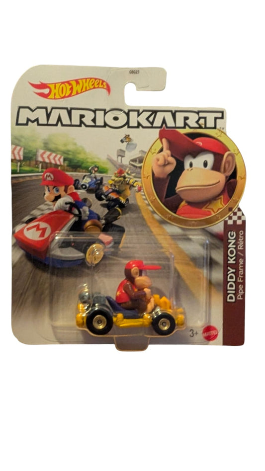 Hot Wheels Mario Kart Diddy Kong Pipe Frame Retro Kart Nintendo OVP