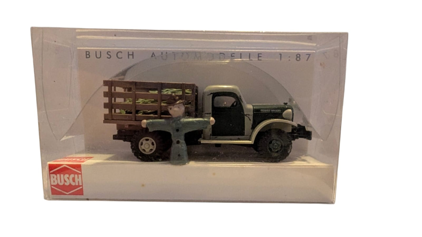 Busch Automodelle 44006 Dodge Power Wagon „Landwirt“ – H0 1:87 – mit Originalverpackung