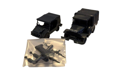 Roco Minitanks 714 DKW Munga & Dodge M37 Bereitschaftspolizei – H0 1:87 – mit Originalverpackung