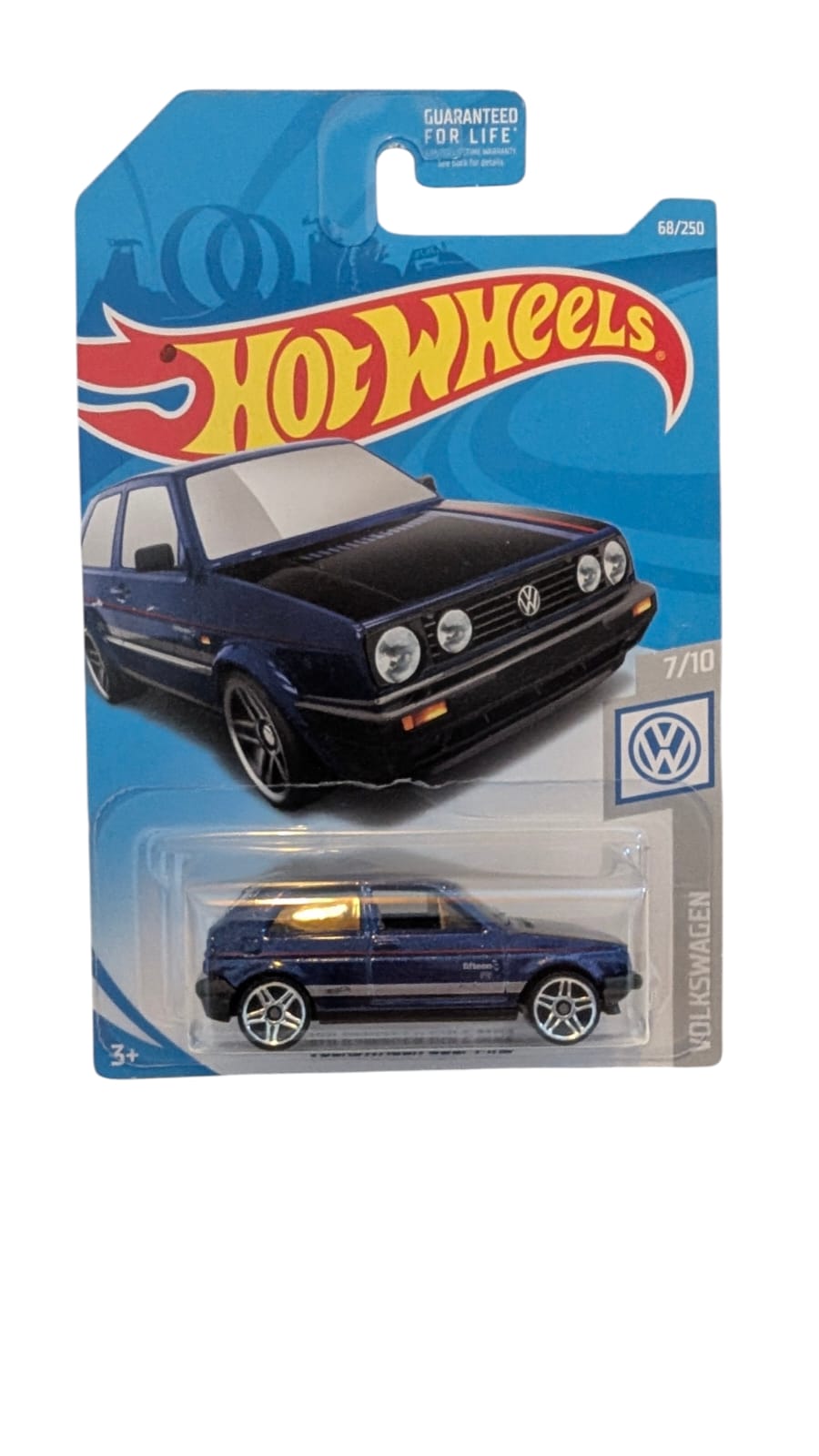 Hot Wheels Volkswagen Golf MK2 Dark Blue VW Series 7/10 US Import Long Card OVP