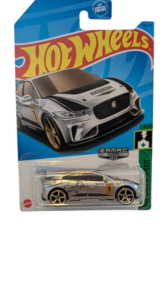 Hot Wheels Jaguar I-PACE eTROPHY ZAMAC 2023 US Import Long Card Sammlermodell OVP