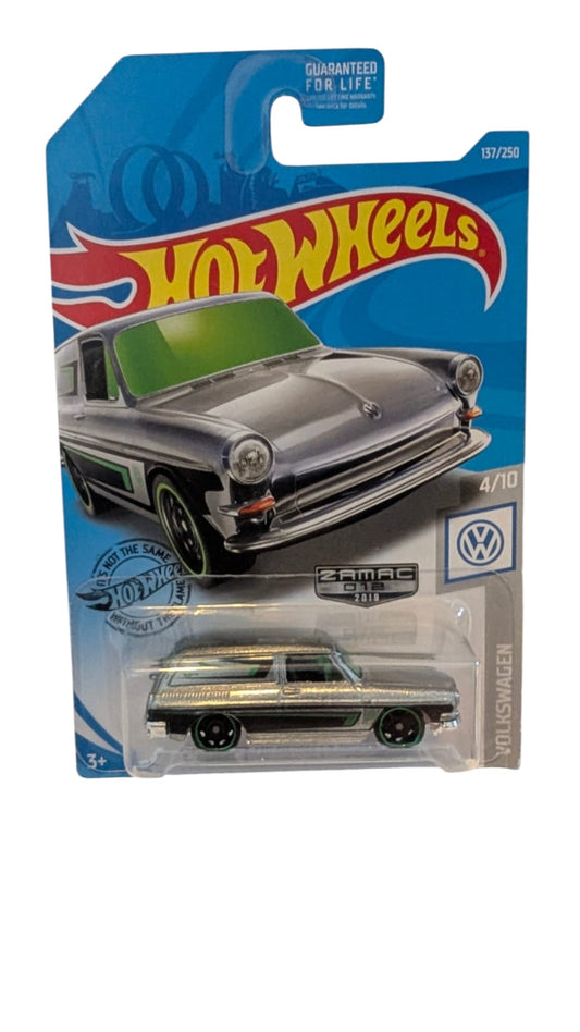 Hot Wheels Volkswagen Type 3 Squareback ZAMAC 2019 VW Series 4/10 US Import Long Card OVP