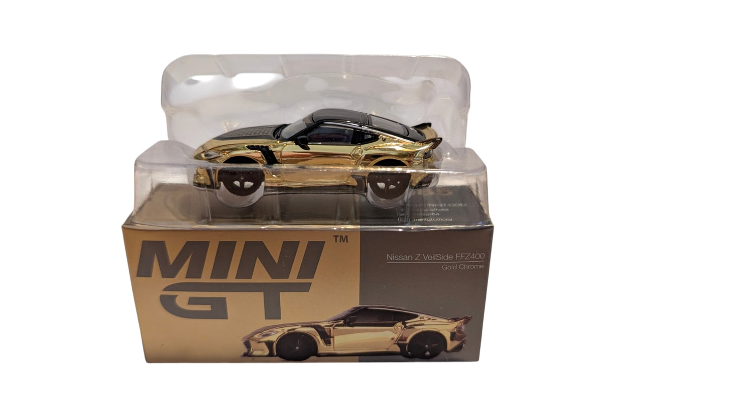 MINI GT Nissan Z VeilSide FFZ400 Gold Chrome 1:64 – Sammlermodell mit OVP