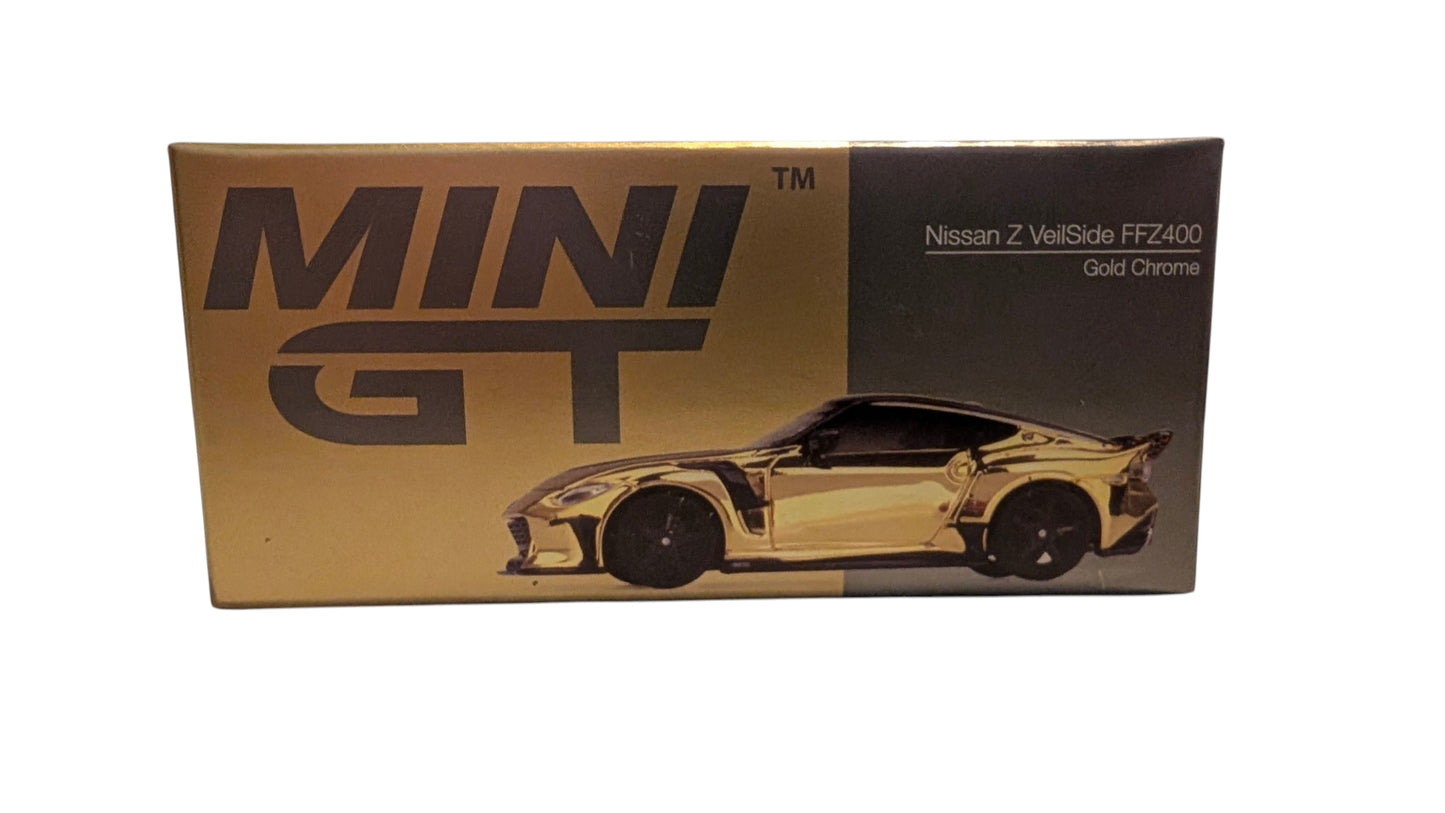 MINI GT Nissan Z VeilSide FFZ400 Gold Chrome 1:64 – Sammlermodell mit OVP