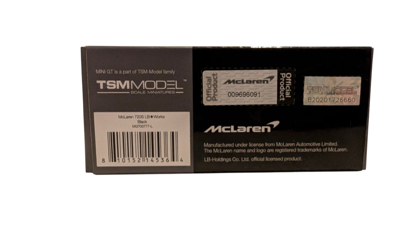 MINI GT McLaren 720S LB★Works Black 1:64 – Liberty Walk – MGT00777-L – OVP