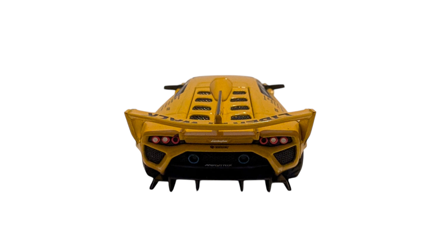 MINI GT Lamborghini LB-Silhouette WORKS Murciélago GT EVO Yellow 1:64 – Liberty Walk Sammlermodell