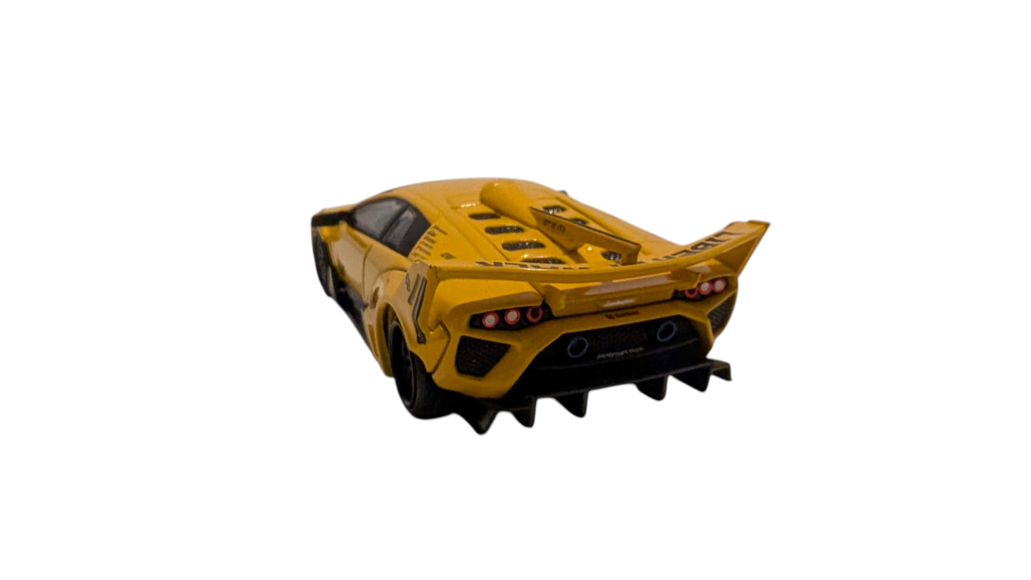 MINI GT Lamborghini LB-Silhouette WORKS Murciélago GT EVO Yellow 1:64 – Liberty Walk Sammlermodell