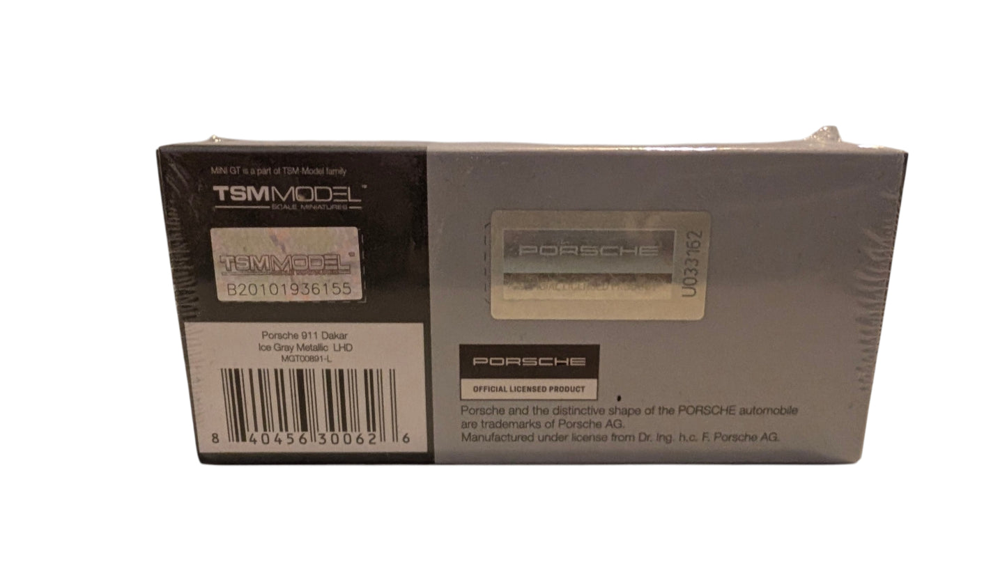 MINI GT Porsche 911 Dakar Ice Gray Metallic (LHD) 1:64 – Sealed / Neu