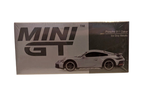 MINI GT Porsche 911 Dakar Ice Gray Metallic (LHD) 1:64 – Sealed / Neu