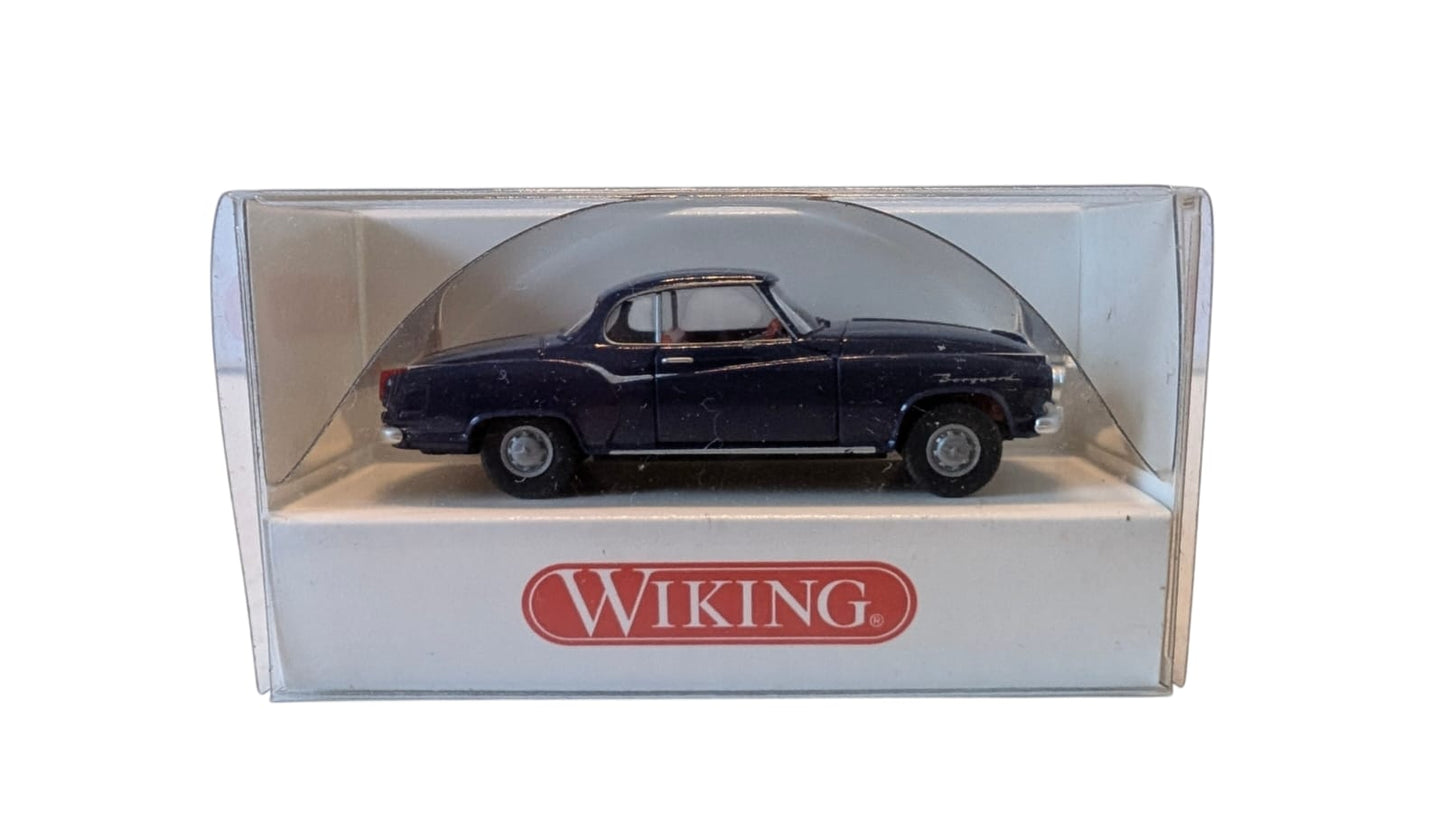 Wiking Borgward Isabella Coupé 1:87 H0 Dunkelblau mit OVP Oldtimer Modellauto
