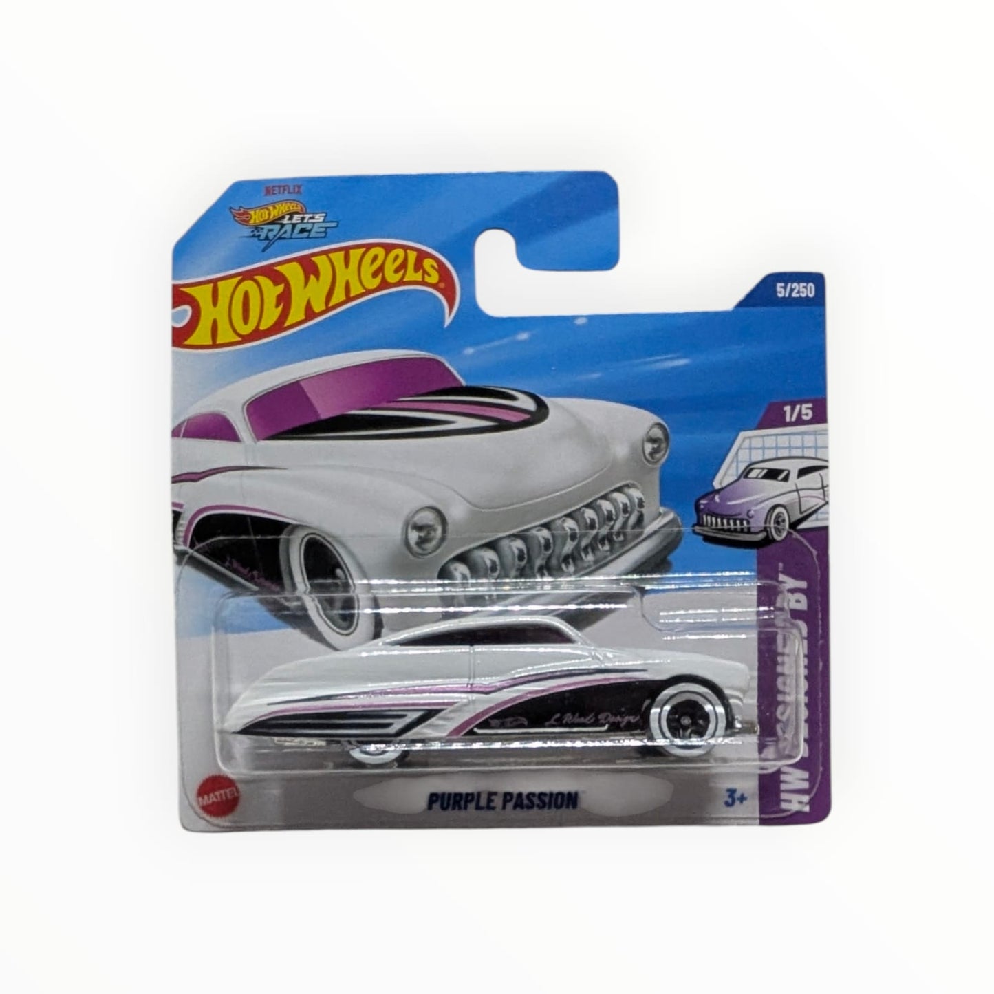 Hot Wheels Purple Passion – Netflix Let’s Race – HW Designed By 1/5 – 5/250 – Neu in OVP