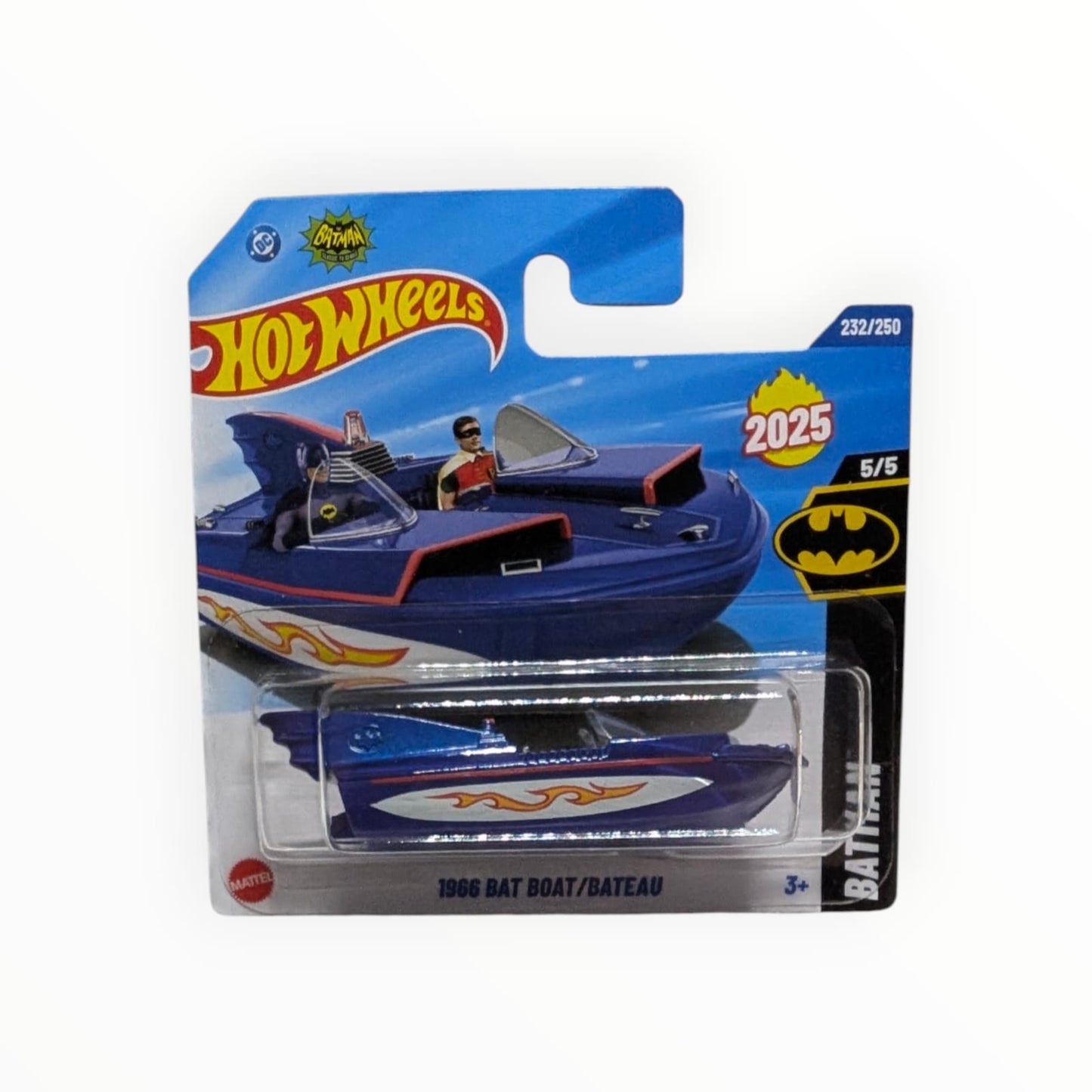 Hot Wheels 1966 Bat Boat / Bateau – Batman 2025 – 232/250 – Neu in OVP