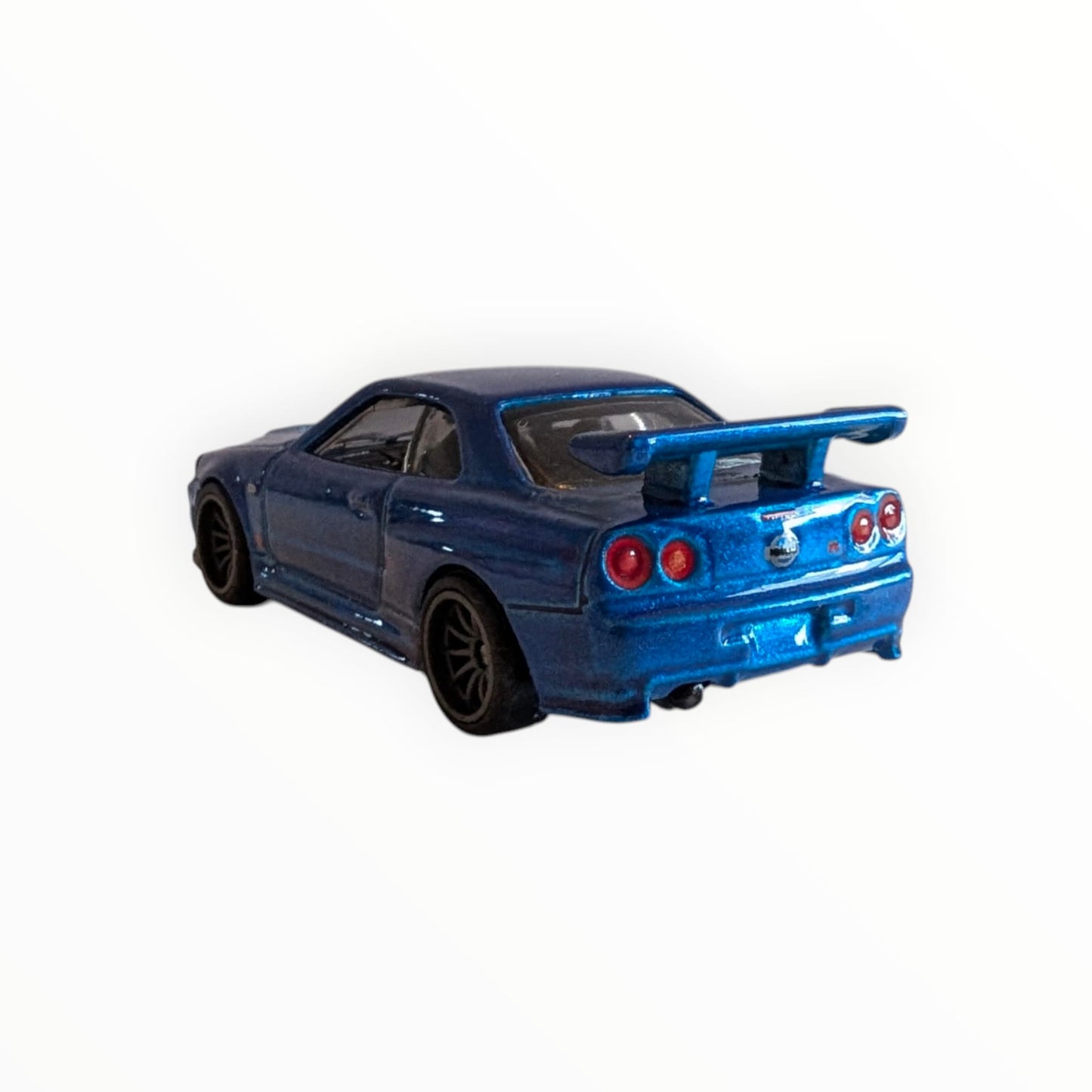 Hot Wheels Premium – Nissan Skyline GT-R R34 / BNR34 – Blau-Metallic – Real Riders – Full Metal Body – lose