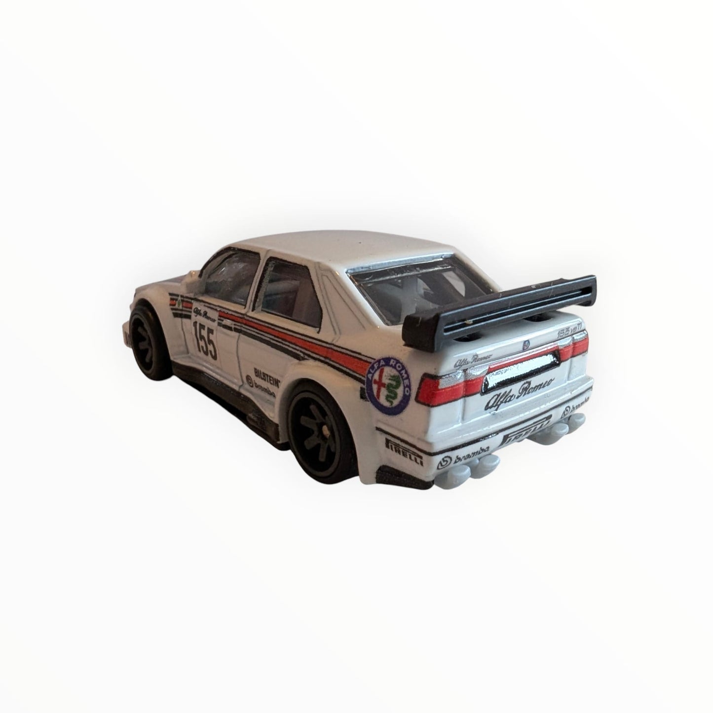 Hot Wheels Premium Car Culture Spettacolare – Alfa Romeo 155 V6 TI – Weiß – #155 – Real Riders – Full Metal Body – lose