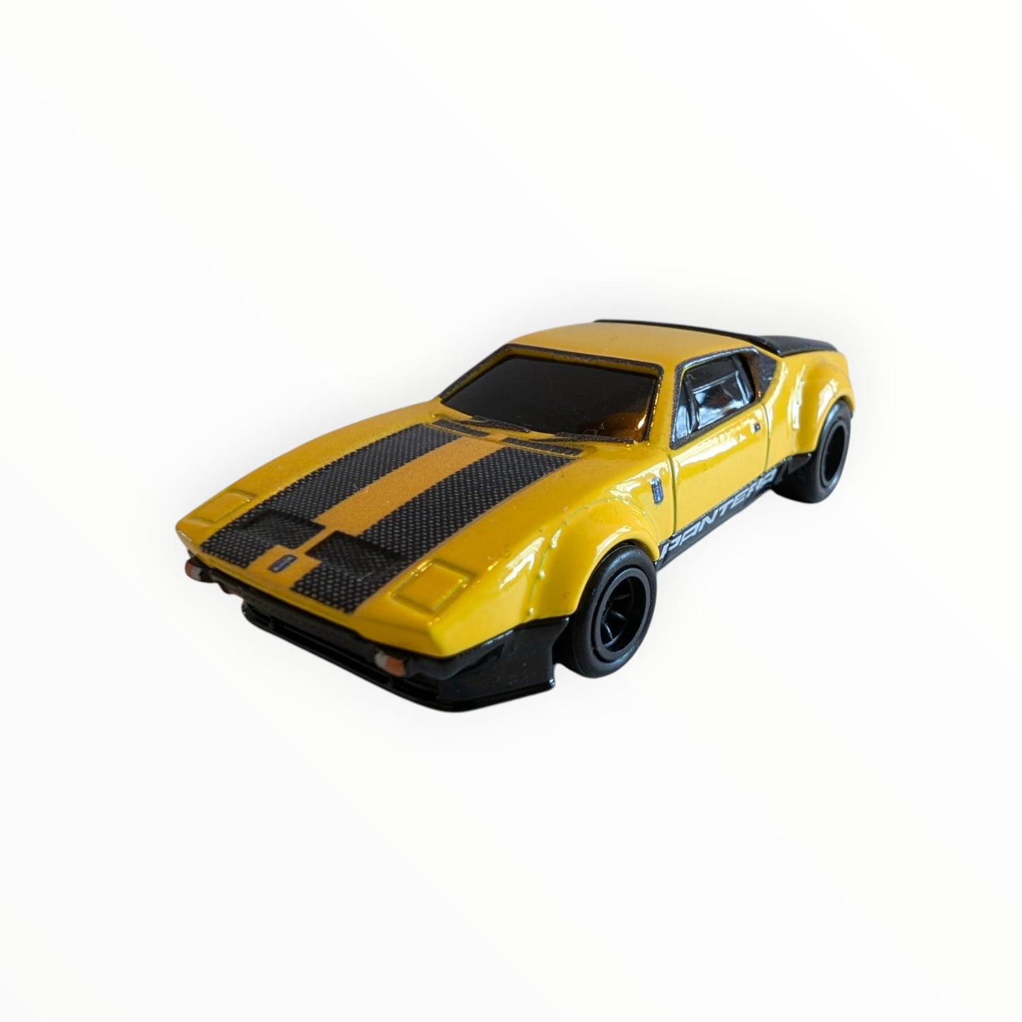 Hot Wheels Premium Boulevard #110 – De Tomaso Pantera Gruppo 4 – Gelb/Schwarz – Real Riders – Full Metal Body – lose