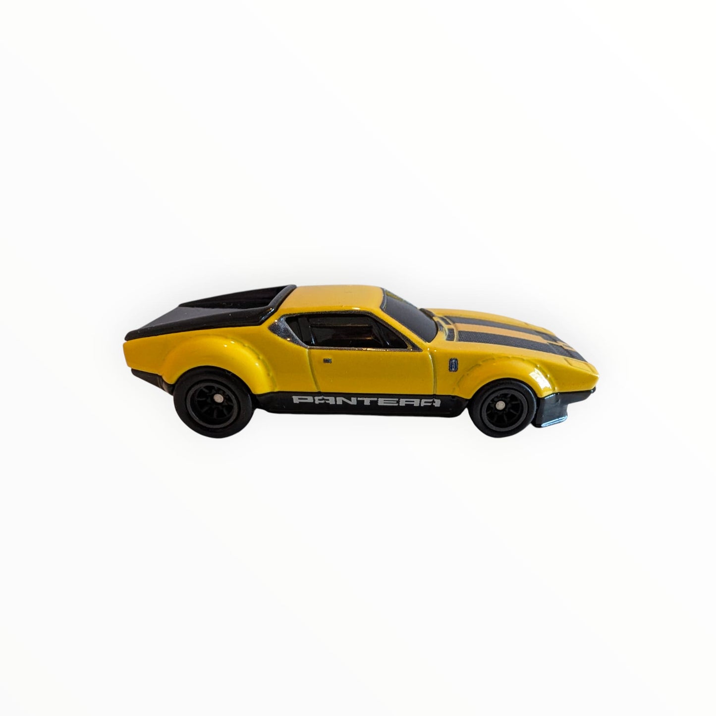 Hot Wheels Premium Boulevard #110 – De Tomaso Pantera Gruppo 4 – Gelb/Schwarz – Real Riders – Full Metal Body – lose