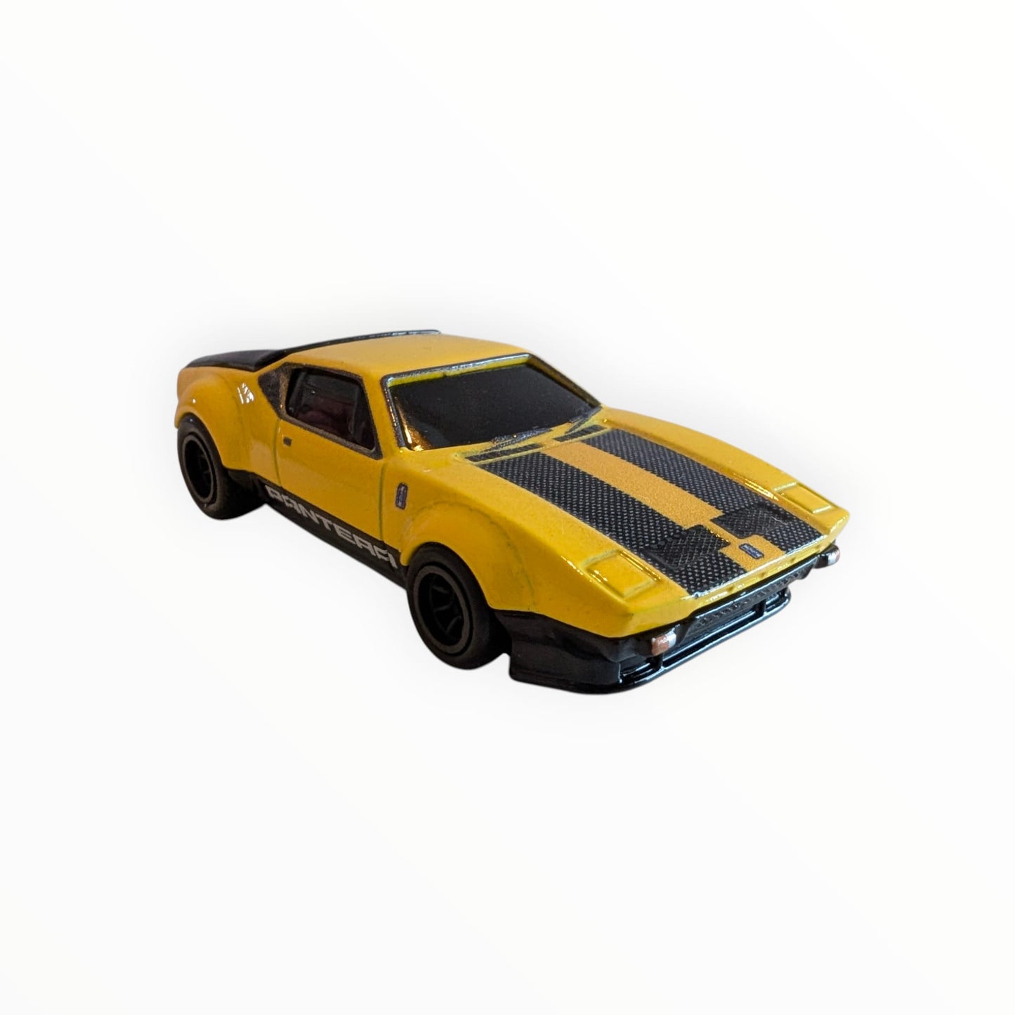 Hot Wheels Premium Boulevard #110 – De Tomaso Pantera Gruppo 4 – Gelb/Schwarz – Real Riders – Full Metal Body – lose