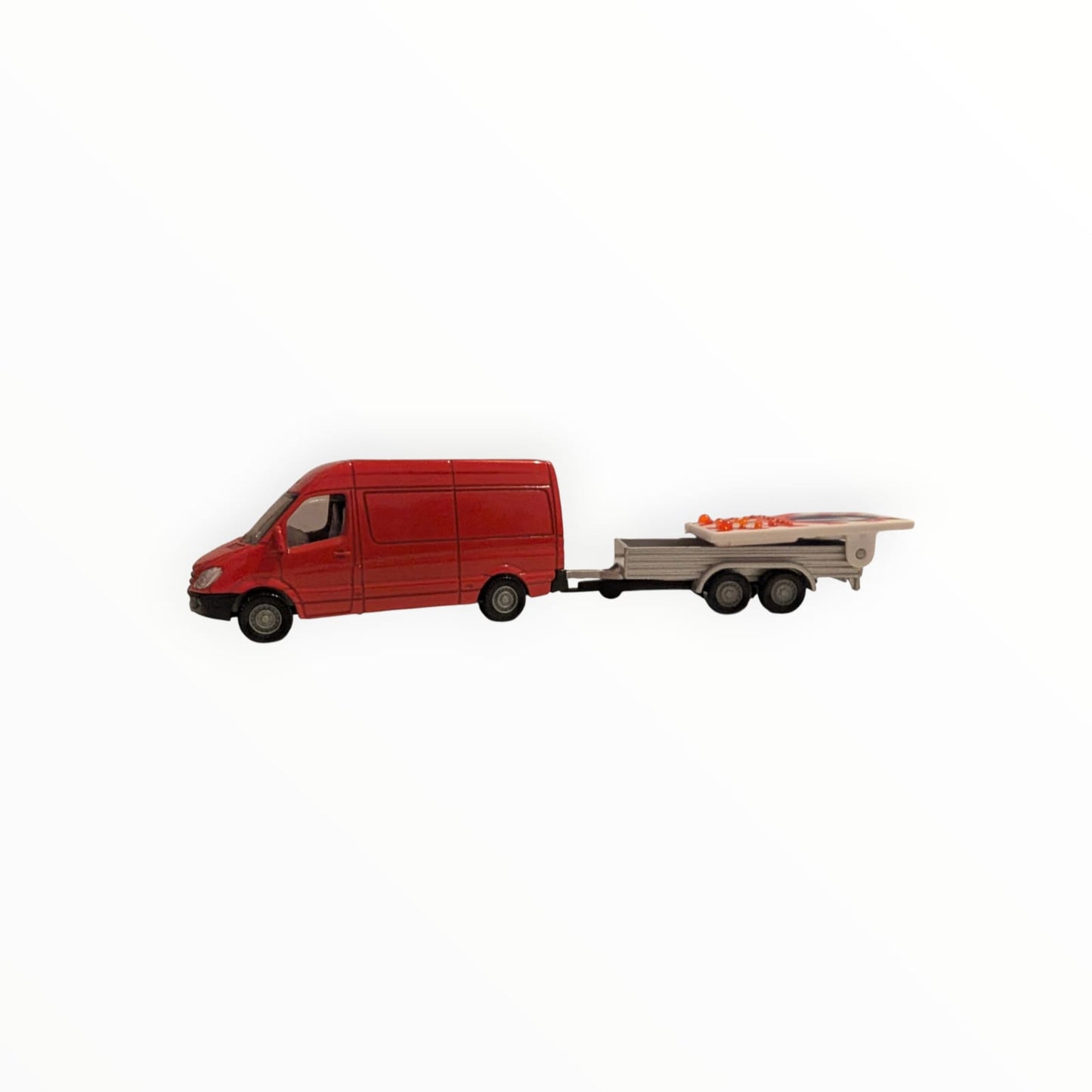 SIKU Mercedes-Benz Sprinter 0804 mit Verkehrssicherungsanhänger 1660 – Vitrinenmodell – ohne OVP