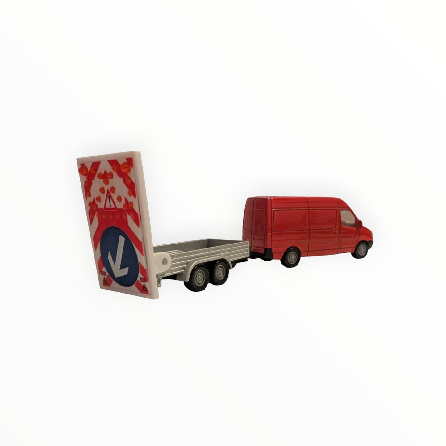 SIKU Mercedes-Benz Sprinter 0804 mit Verkehrssicherungsanhänger 1660 – Vitrinenmodell – ohne OVP