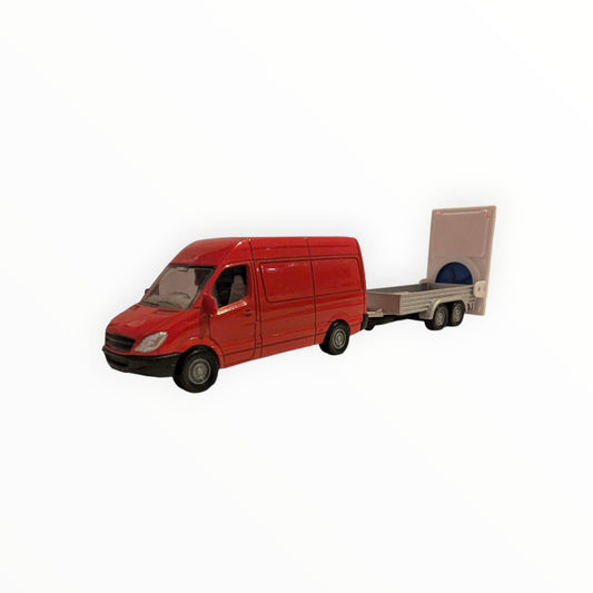 SIKU Mercedes-Benz Sprinter 0804 mit Verkehrssicherungsanhänger 1660 – Vitrinenmodell – ohne OVP