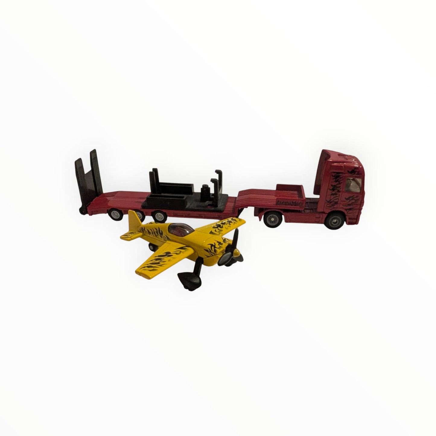 SIKU 1866 / 1832 / 1837 Mercedes-Benz Actros Tieflader mit Sportflugzeug – ohne OVP