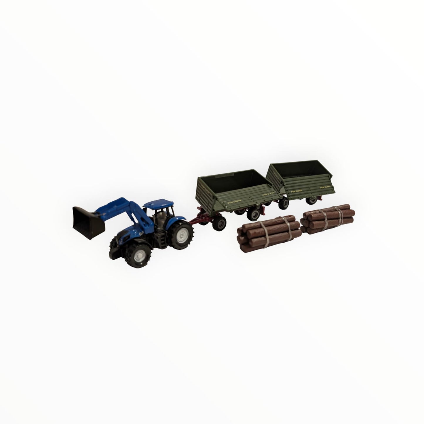 SIKU Konvolut Landwirtschaft – Traktor mit Frontlader + 2 Fortuna Anhänger | SIKU 1012 / 2x SIKU 1634 | ohne OVP