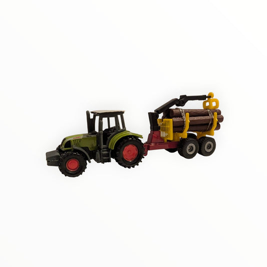 SIKU Gespann – CLAAS Traktor mit Forstanhänger / Rückewagen | SIKU 1008 / SIKU 1645 | ohne OVP