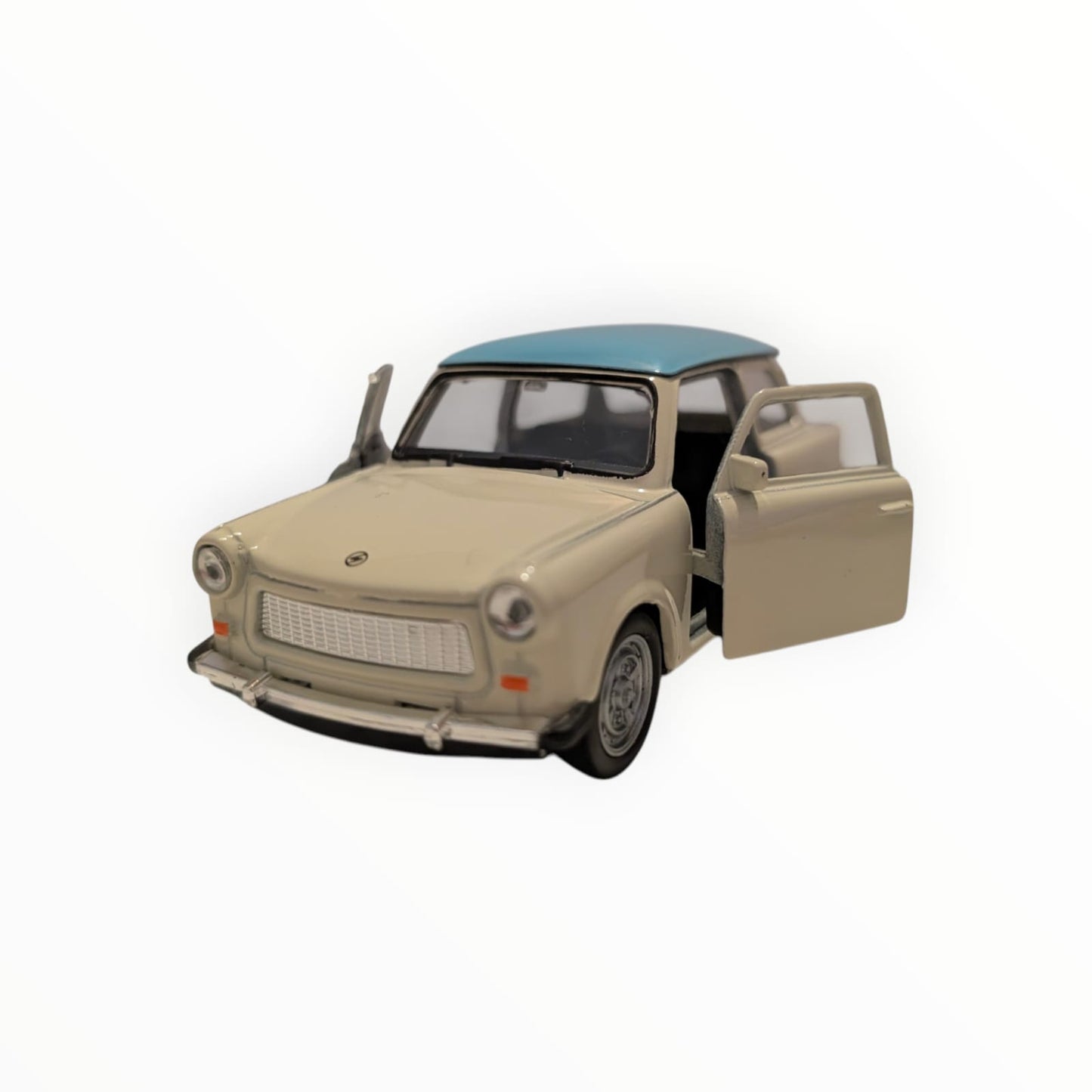 Welly Trabant 601 1:43 beige/blau – Neu ohne OVP, Türen zum Öffnen