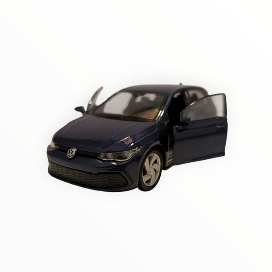 Welly VW Golf GTI – dunkelblau | 1:43 | Rückzugmotor | Neuware