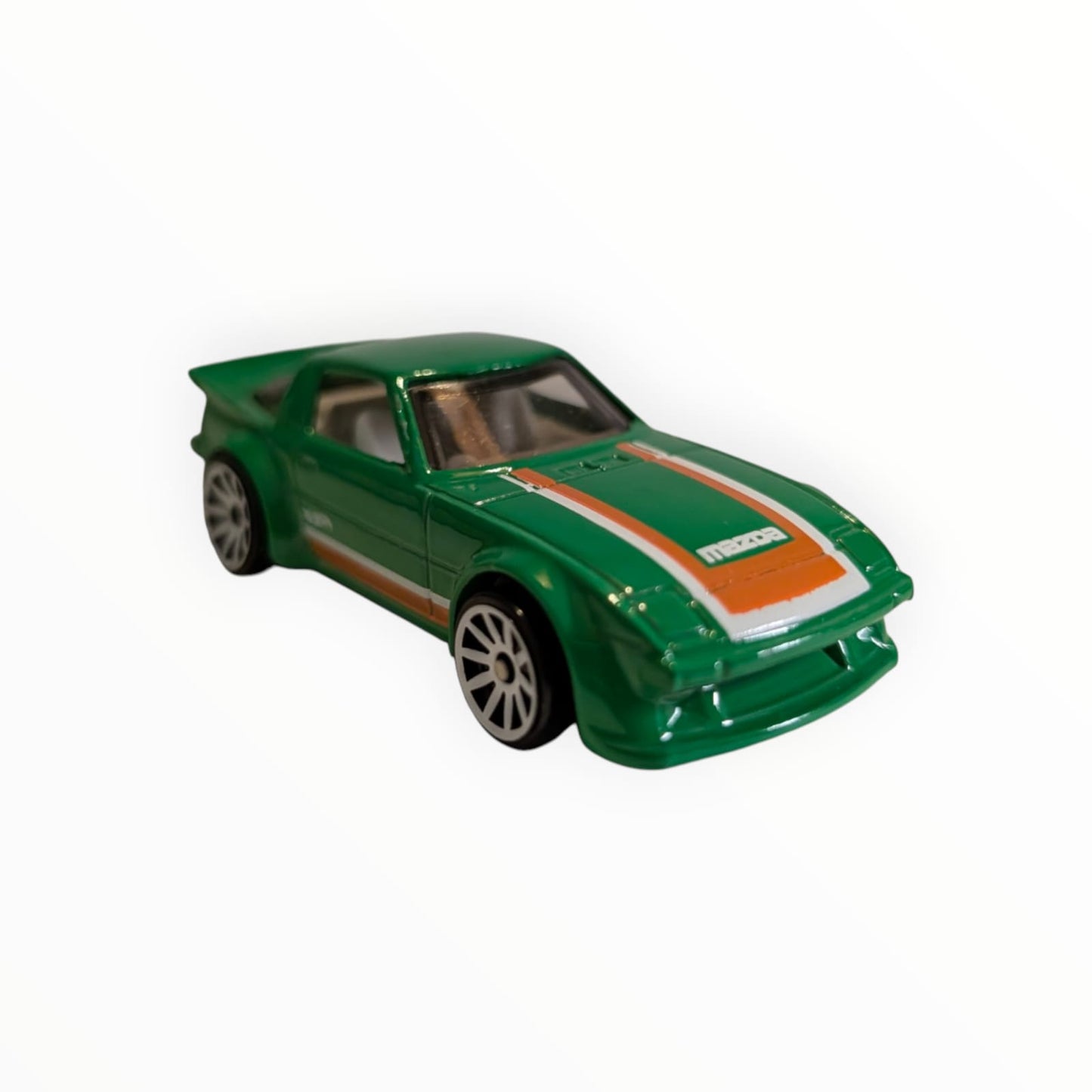 Hot Wheels Mazda RX-7 – grün/orange – lose – ca. 1:64