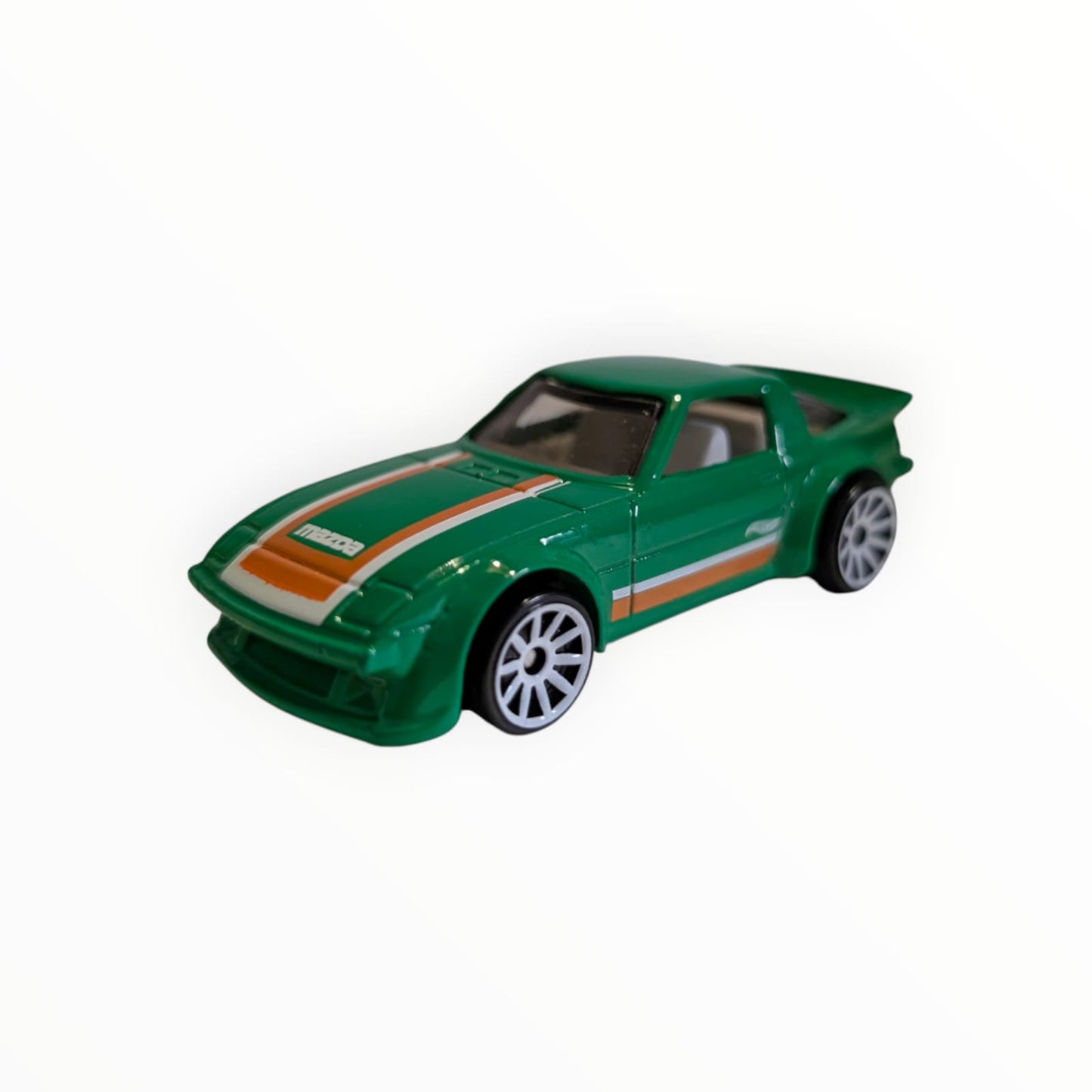 Hot Wheels Mazda RX-7 – grün/orange – lose – ca. 1:64