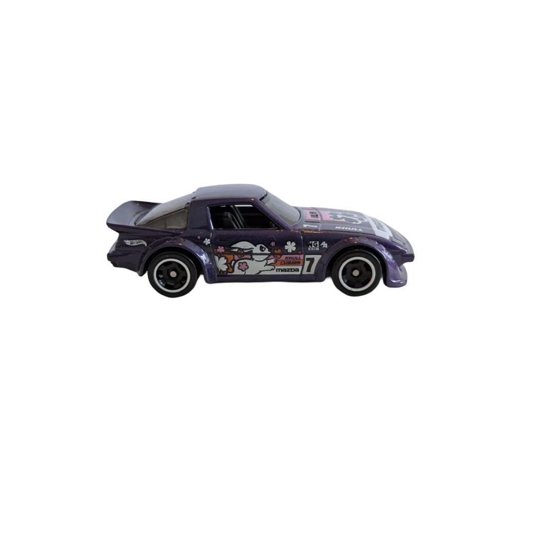 Hot Wheels Mazda RX-7 JDM Design Lila – 1:64 Modellauto lose / gebraucht