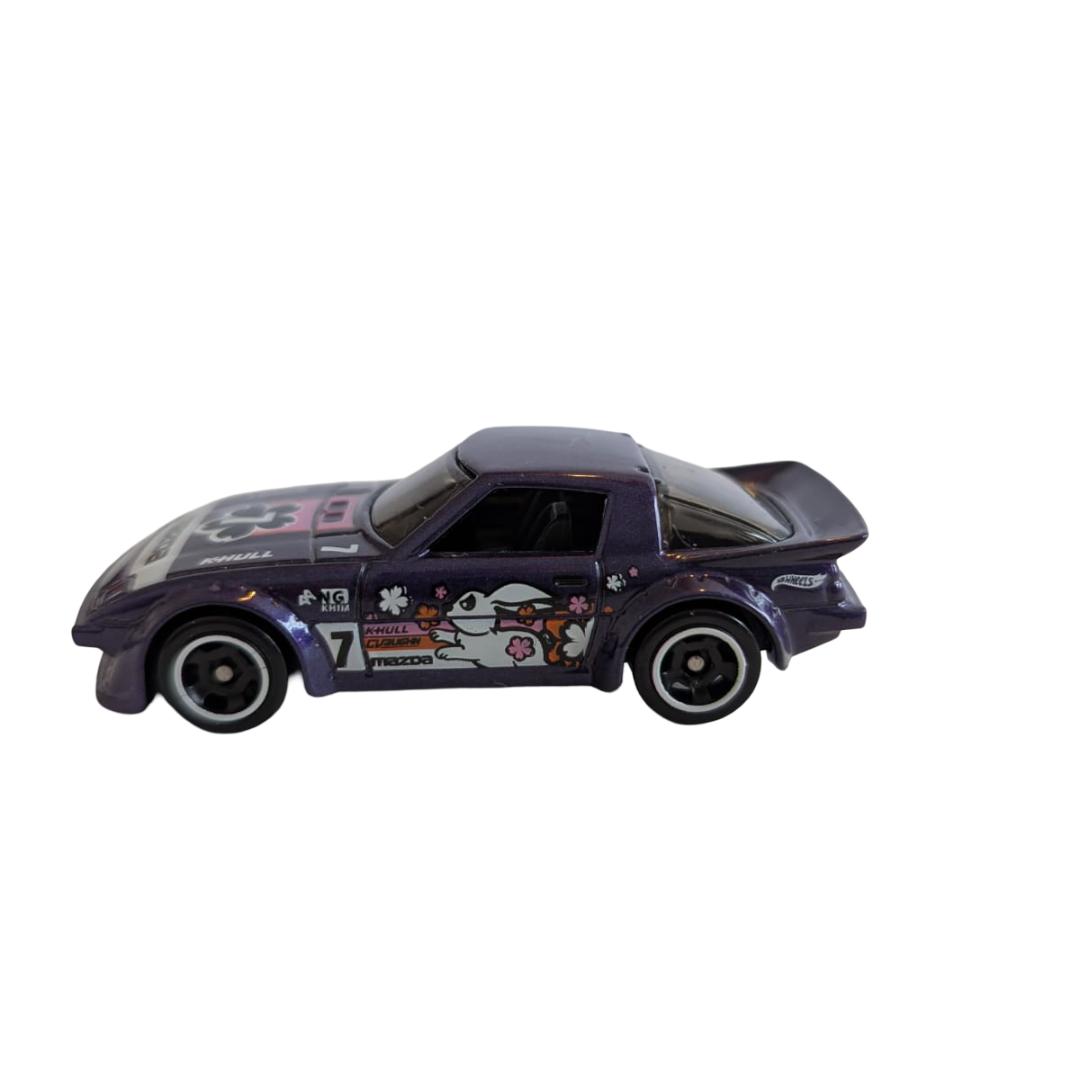 Hot Wheels Mazda RX-7 JDM Design Lila – 1:64 Modellauto lose / gebraucht