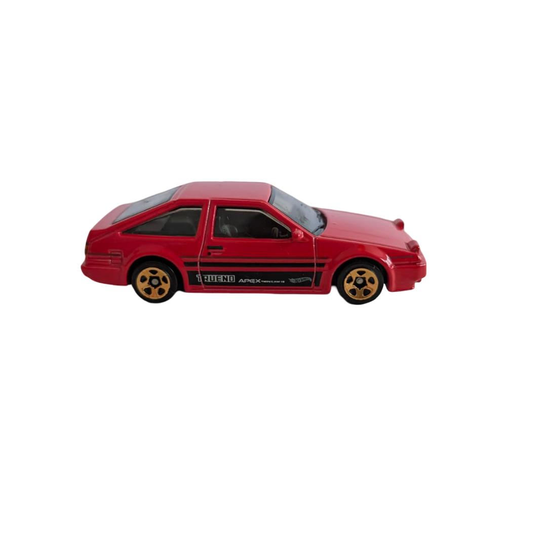 Hot Wheels Toyota AE86 Sprinter Trueno Rot – 1:64 Modellauto lose / gebraucht