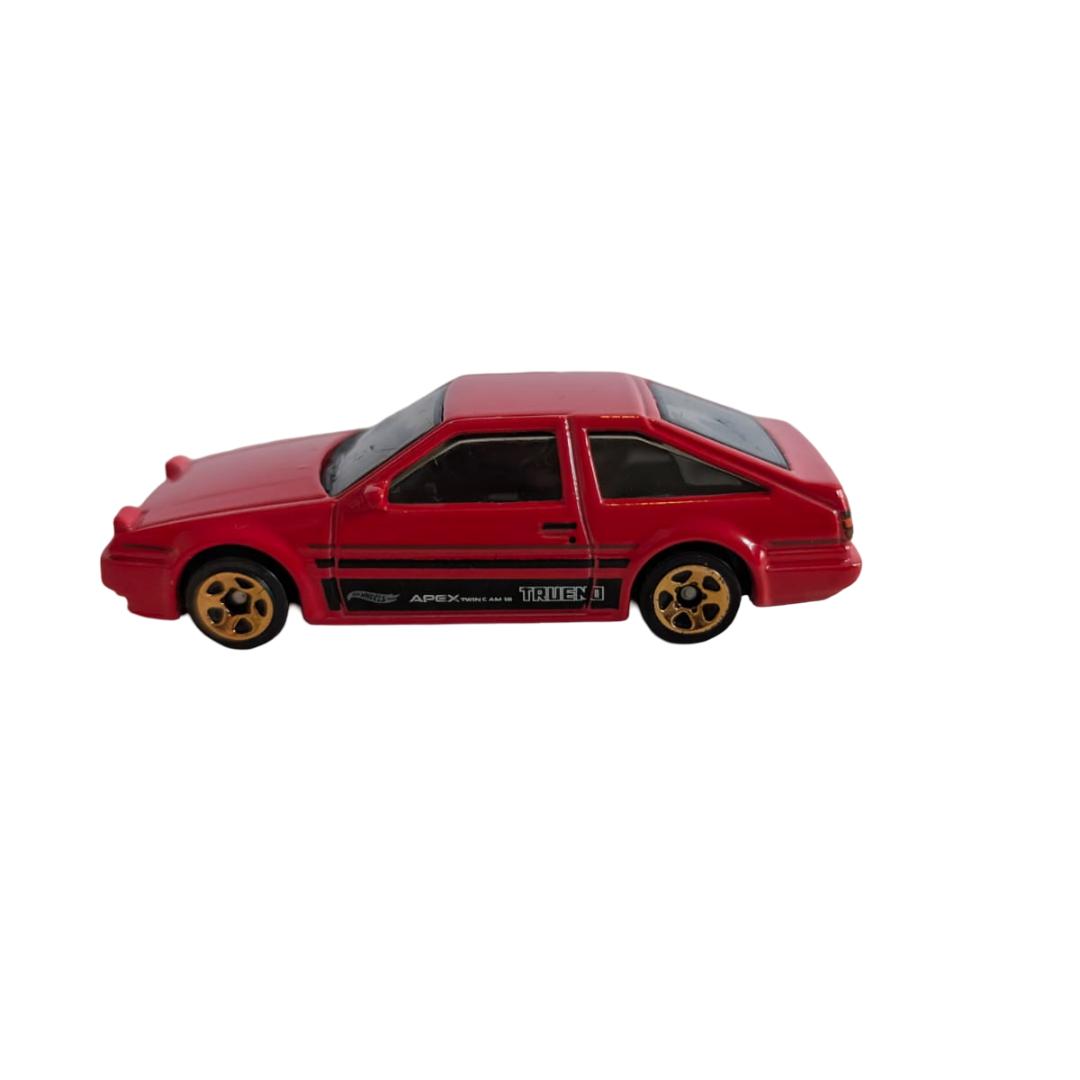 Hot Wheels Toyota AE86 Sprinter Trueno Rot – 1:64 Modellauto lose / gebraucht