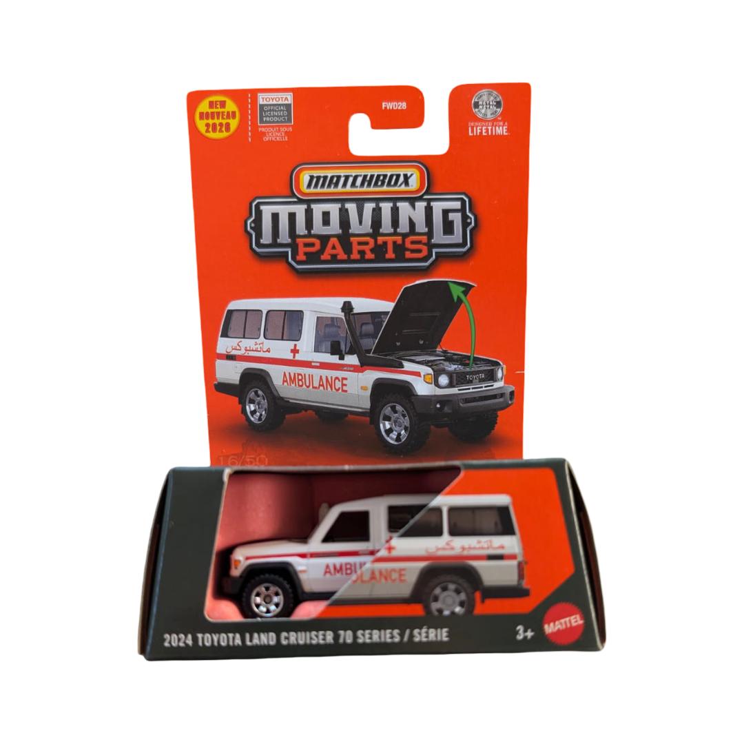 Matchbox Moving Parts 2024 Toyota Land Cruiser 70 Series Ambulance – 2026 – OVP