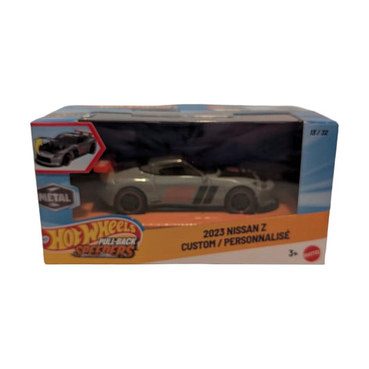 Hot Wheels Pull-Back Racers 2023 Nissan Z Custom 1:43 – grau Nr. 68 – OVP