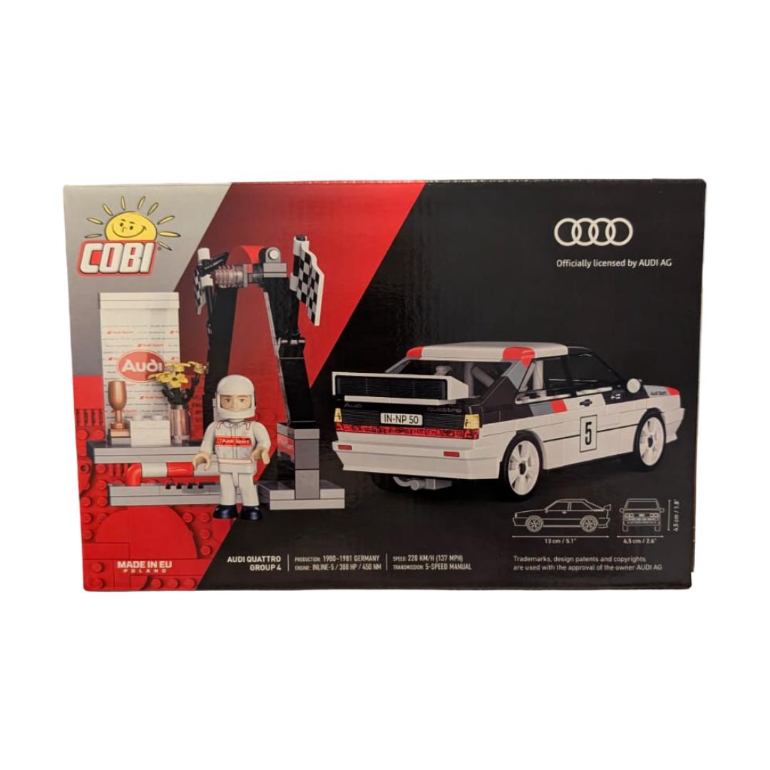 COBI 24666 Audi Quattro Group 4 1981 – 1:35 Klemmbaustein-Set mit Fahrerfigur – 167 Teile – OVP