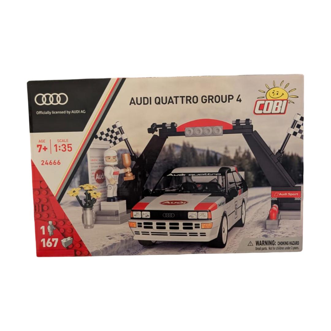 COBI 24666 Audi Quattro Group 4 1981 – 1:35 Klemmbaustein-Set mit Fahrerfigur – 167 Teile – OVP