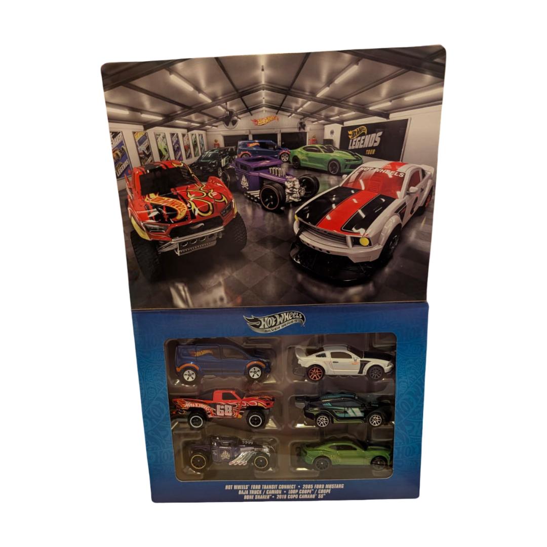 Hot Wheels Silver Series Legends Tour 6er-Set 1:64 – Ford Mustang, COPO Camaro, Bone Shaker & weitere – OVP