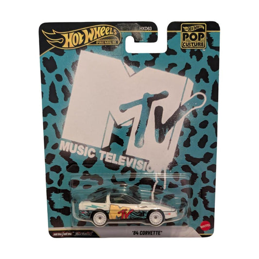 Hot Wheels Premium Pop Culture MTV ’84 Corvette 1:64 – JHW93 – Metal/Metal – OVP