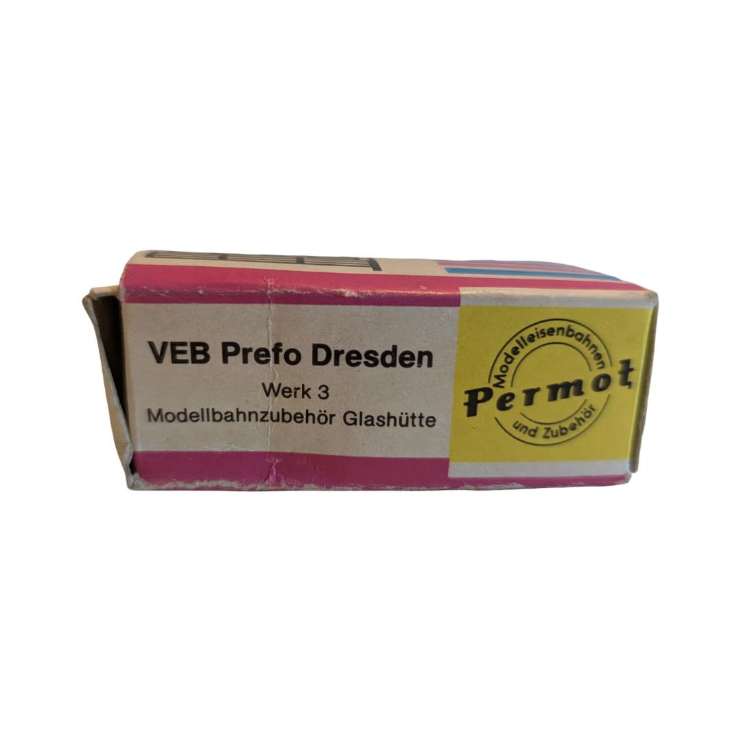 Permot/VEB Prefo Dresden Škoda-Lastanhänger mit Lattenaufsatz blau – H0 1:87 – DDR-Modell mit OVP
