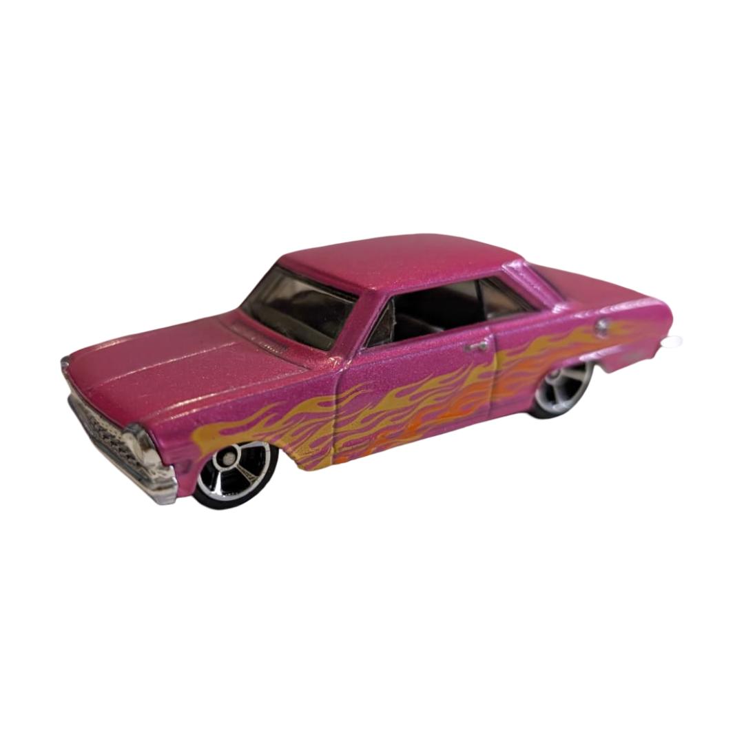 Hot Wheels HW Flames 3er-Set – ’63 Chevy II, ’55 Chevy & Custom ’67 Pontiac Firebird – lose