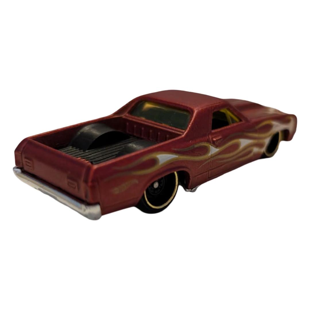 Hot Wheels Custom-Pickup 3er-Set – El Camino, Custom Pickup & La Troca im Flames-Design – lose