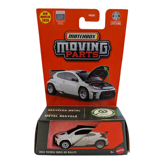 Matchbox Moving Parts 2024 Toyota Yaris GR Rally2 Weiß 23/50 1:64 OVP