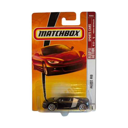 Matchbox Audi R8 2009 Sports Cars 8/13 Nr. 21 schwarz OVP P2931 1:64